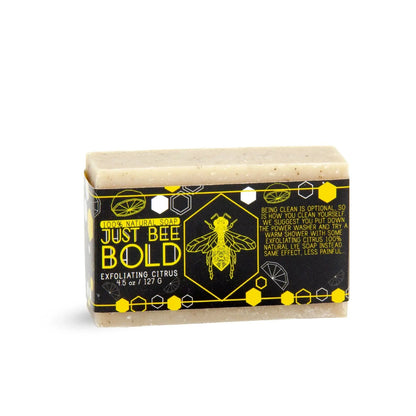 Just Bee Bold Exfoliating Citrus - 100% Natural Organic Bar Soap