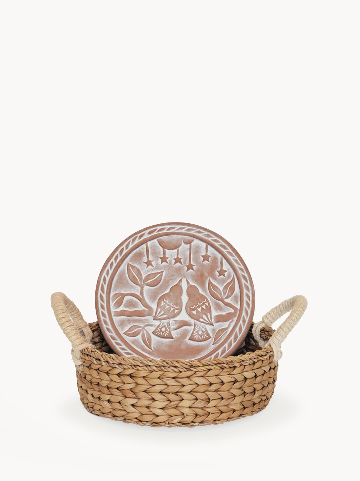 Bread Warmer & Basket - Lovebirds Round