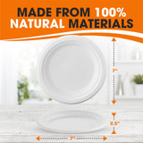 Cheer Collection 7 Inch Biodegradable Plates - 100% Compostable