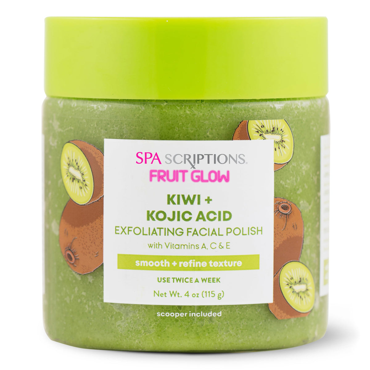 Fruit Glow Kiwi + Kojic Acid Exfoliating Facial Polish