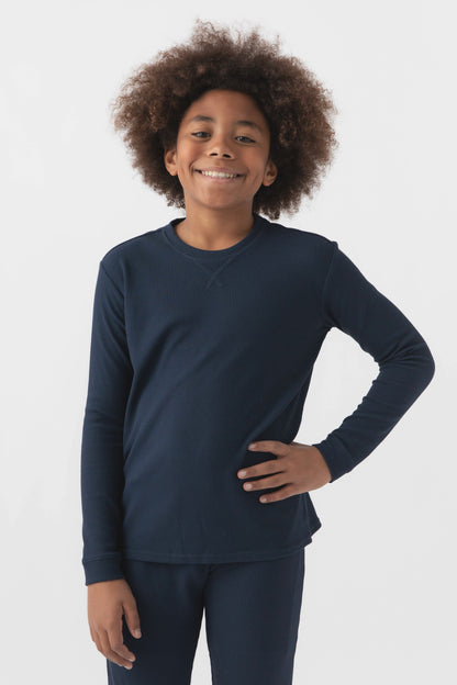 Children's Bamboo Waffle Knit Base Layer Set