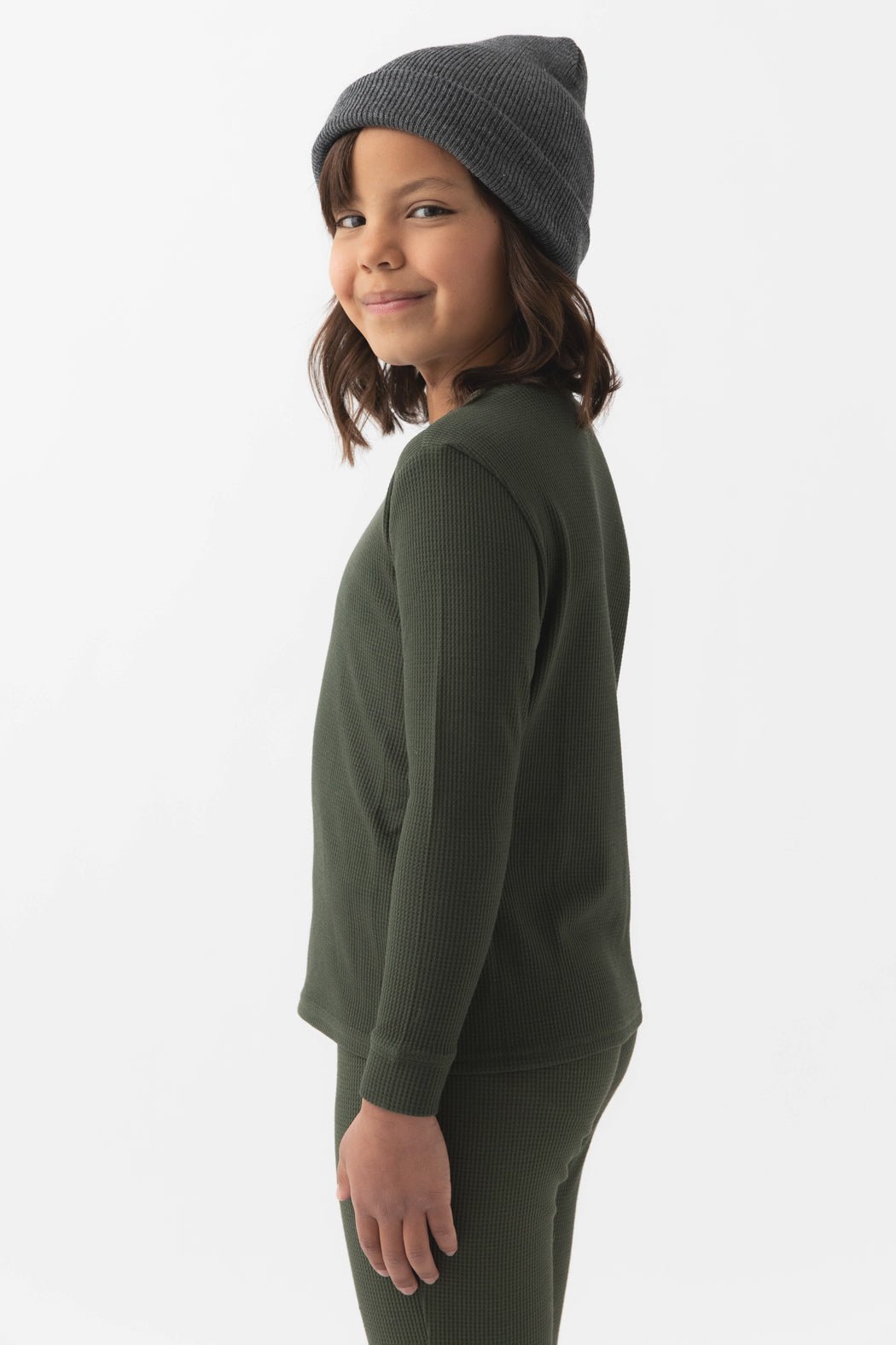 Children's Bamboo Waffle Knit Base Layer Long Sleeve - Last Chance