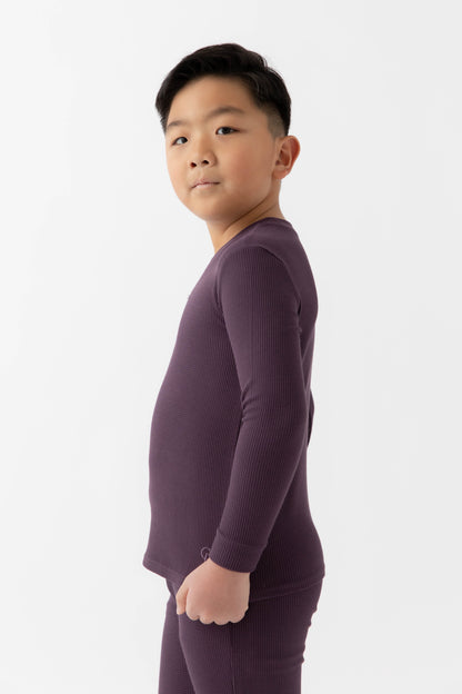 Children's Bamboo Waffle Knit Base Layer Long Sleeve