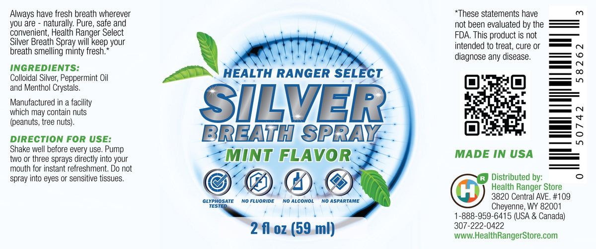 Silver Breath Spray - Mint Flavor 2 fl oz (59ml)