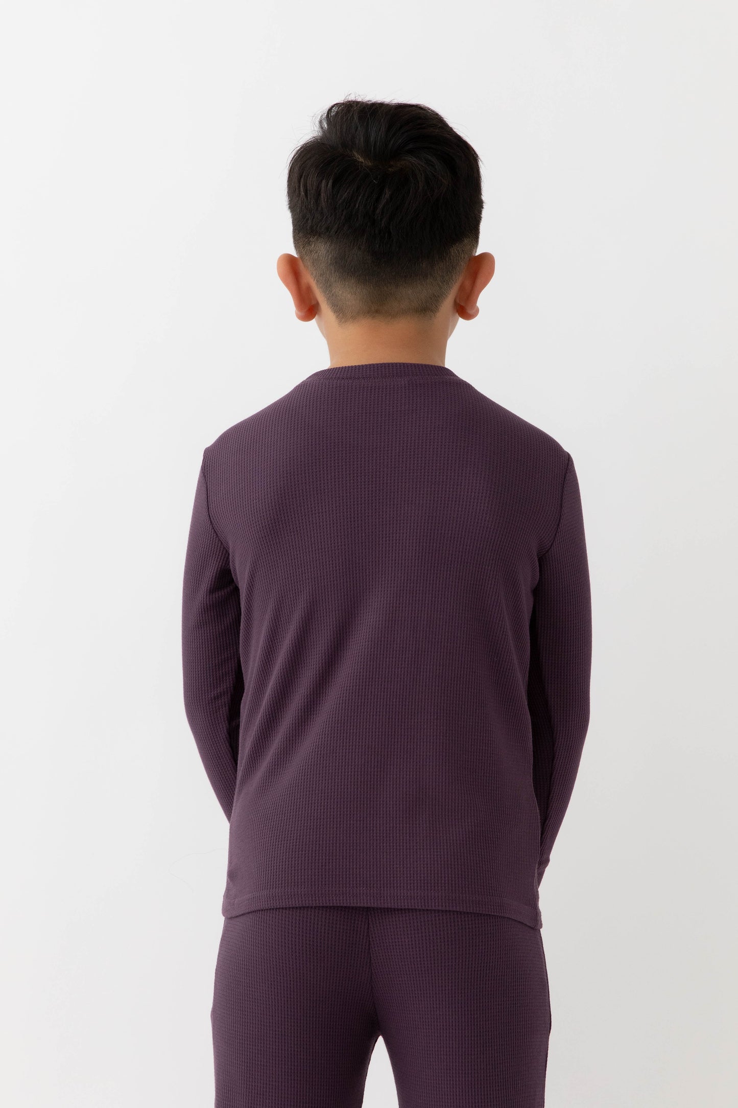 Children's Bamboo Waffle Knit Base Layer Long Sleeve