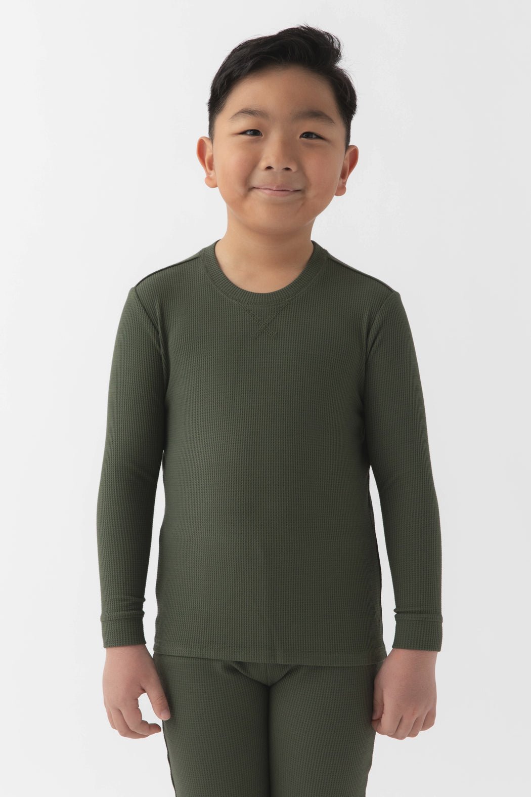 Children's Bamboo Waffle Knit Base Layer Long Sleeve - Last Chance