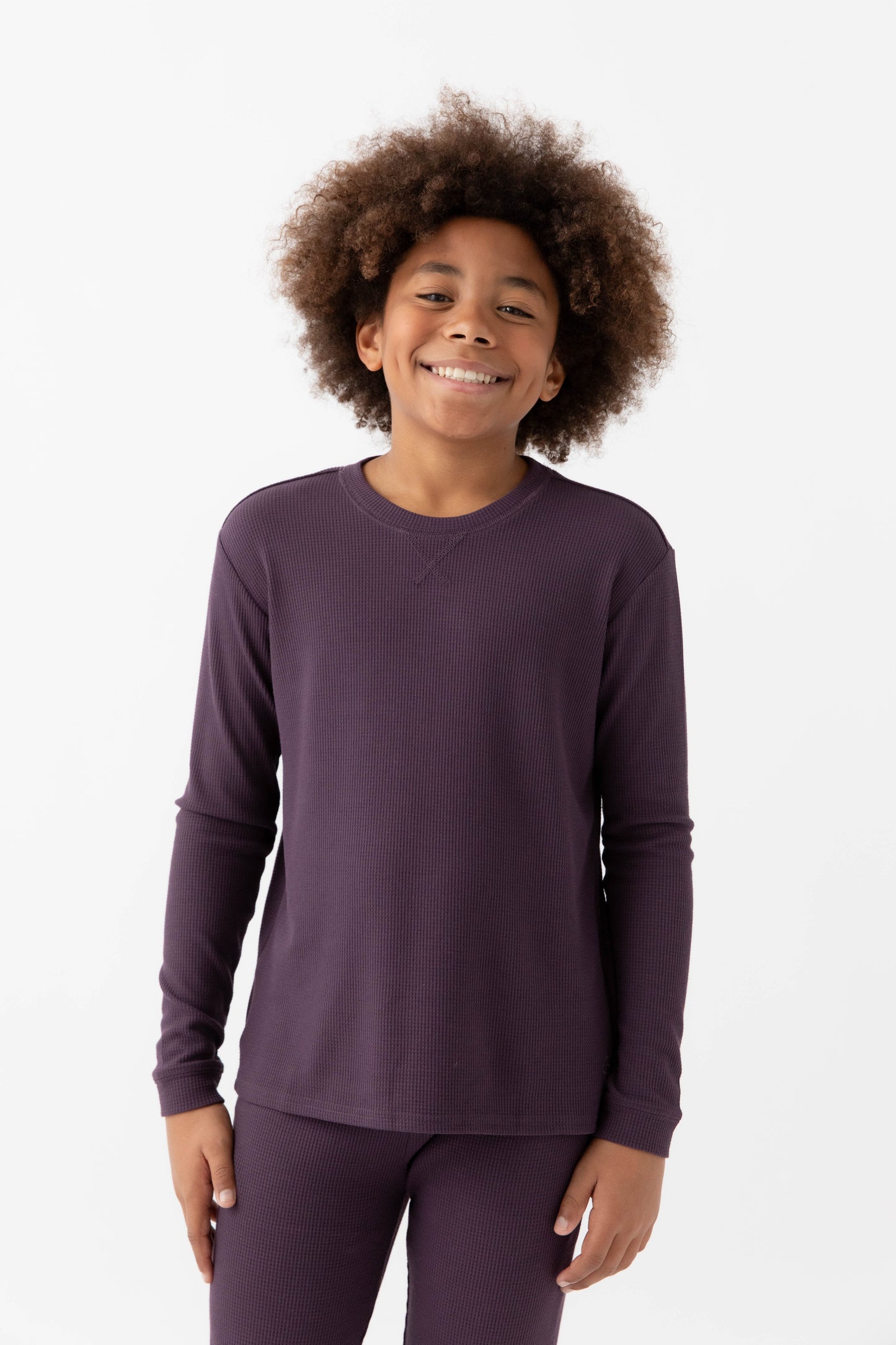 Children's Bamboo Waffle Knit Base Layer Long Sleeve