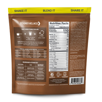 Chocolate Designer Whey 4lb Bag: 100% Whey Protein Powder | Designer Protein®