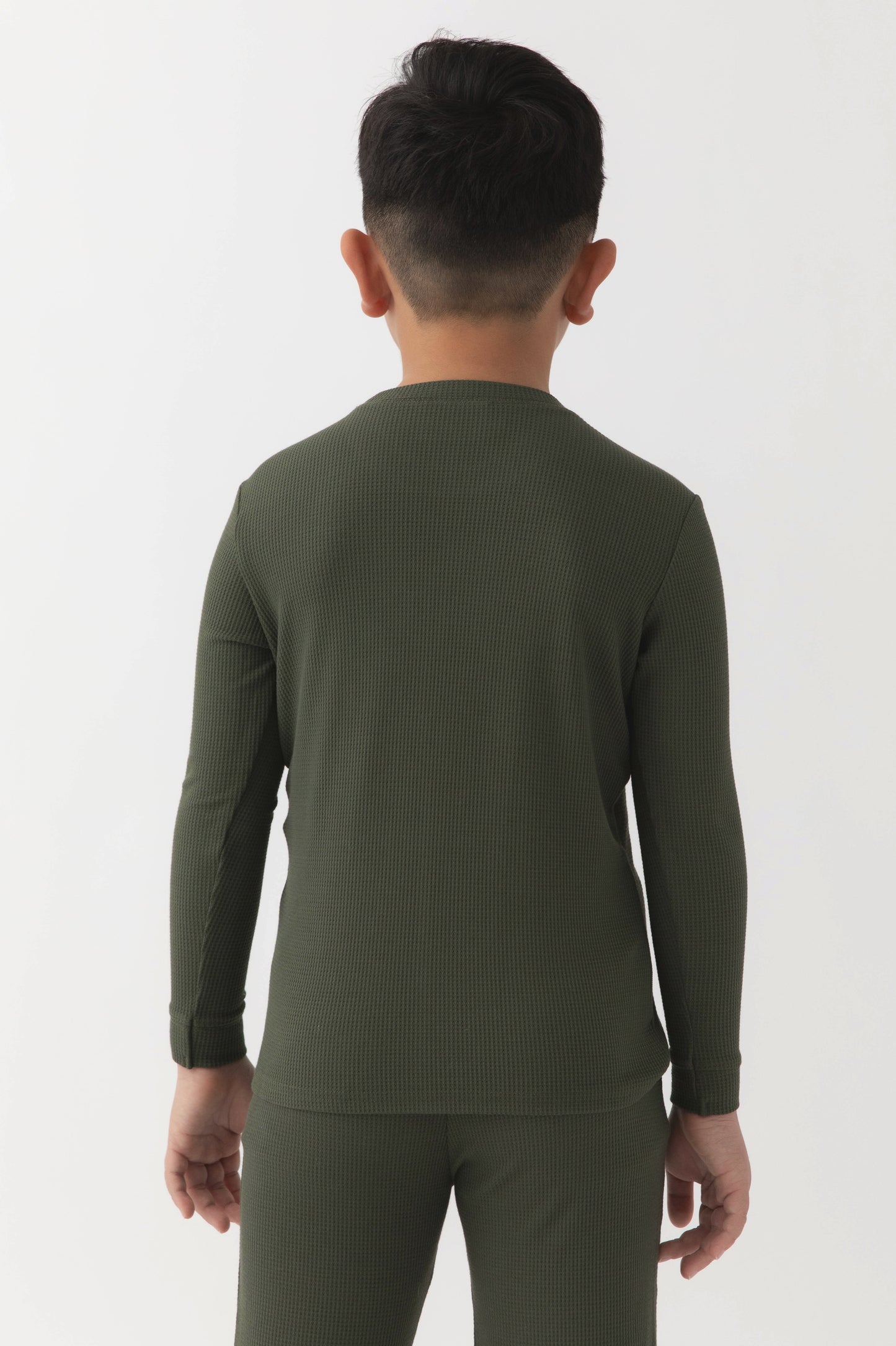 Children's Bamboo Waffle Knit Base Layer Long Sleeve