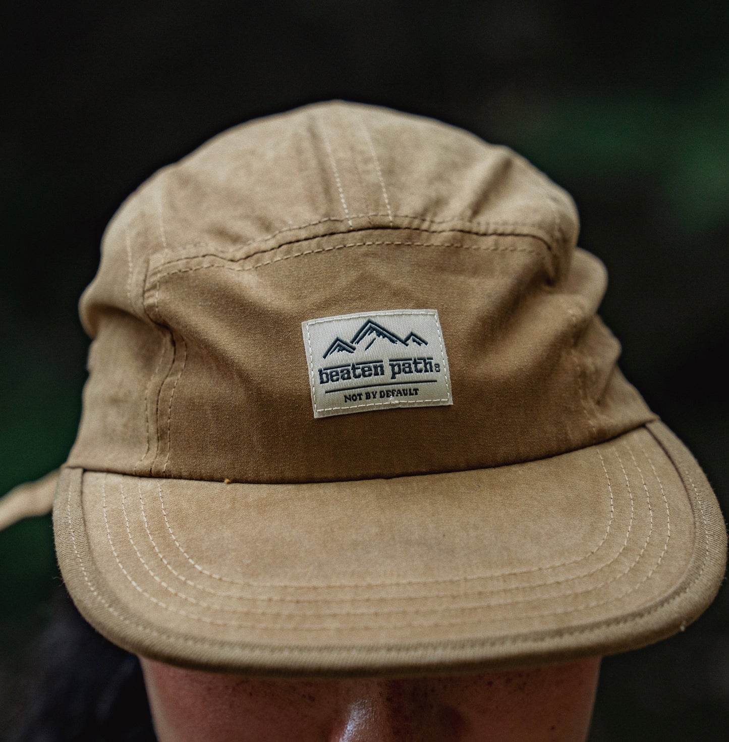 TAN & BROWN 5-PANEL HAT