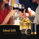Cheer Collection Automatic Vacuum Wine Bottle Stopper, Vacuum Wine Preserver, Battery Operated Wine Saver with Intelligent LED Display to Keep Wine Fresh