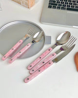 10-Pcs Sleek Modern Pinky Flatware Silverware Flatware Set ( $4.9 Each )