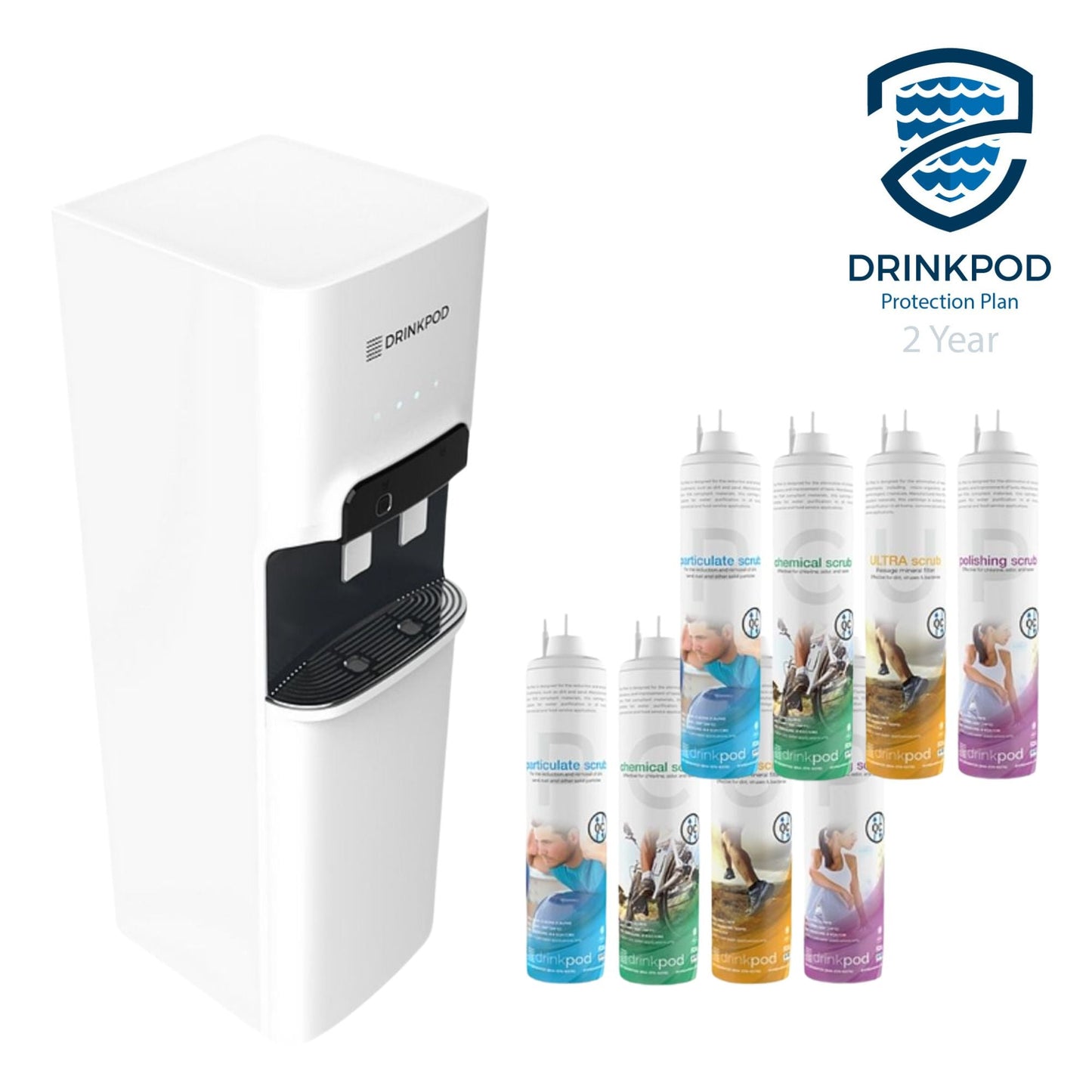 Drinkpod 5000 Pro Series - XL Large Capacity Bottleless Purification Water Cooler by Drinkpod