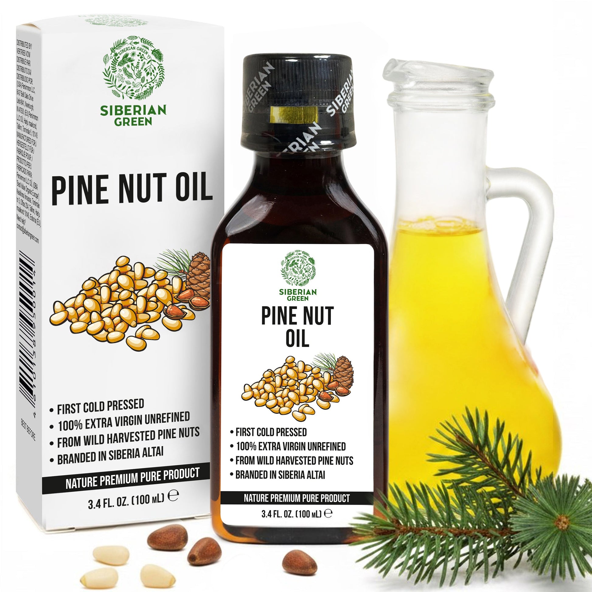 Extra Virgin Siberian Pine Nut Oil – 100% Pure & Cold Pressed