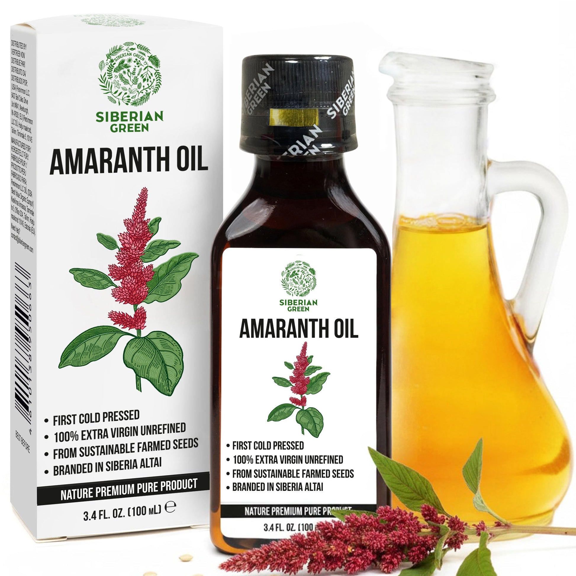 Amaranth Seed Oil 100 ml - Extra Virgin, Cold-Pressed, Premium Quality