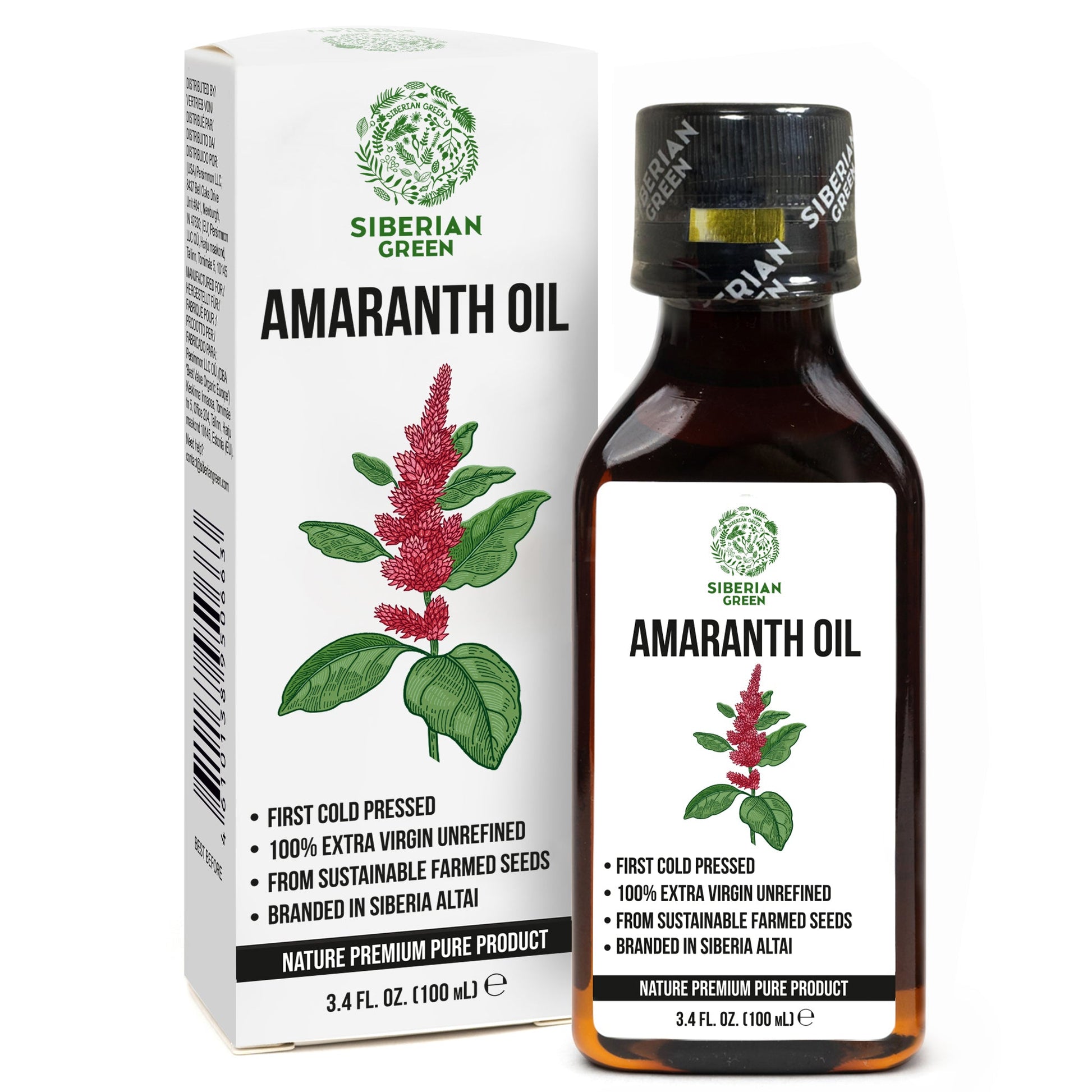 Amaranth Seed Oil 100 ml - Extra Virgin, Cold-Pressed, Premium Quality