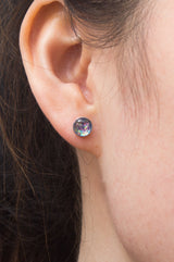 Lora Lavender & Silver Stud Earrings by Starfish Project