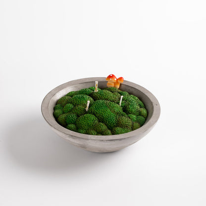 Grass Moss Scented Candle Bowl Home Decoration