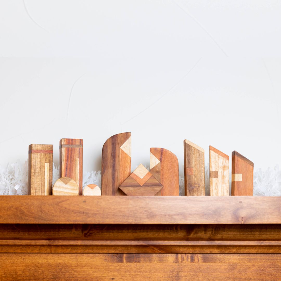 Modern Wood Nativity Scene by Upavim Crafts