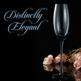 Berkware Luxurious and Elegant Sparkling Colored Glassware - Champagne Flutes - Set of 2