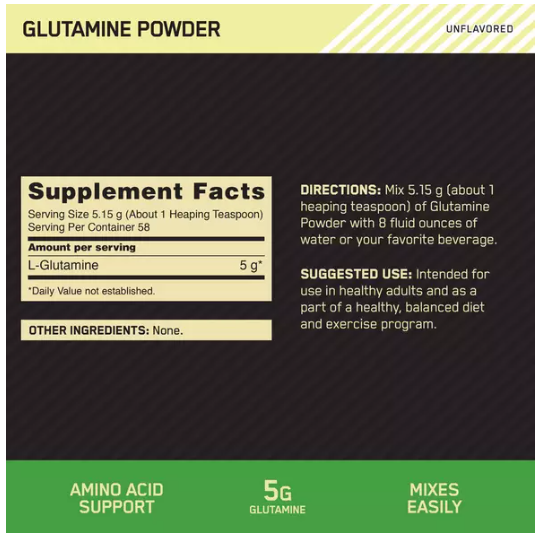 Optimum Nutrition Glutamine Powder