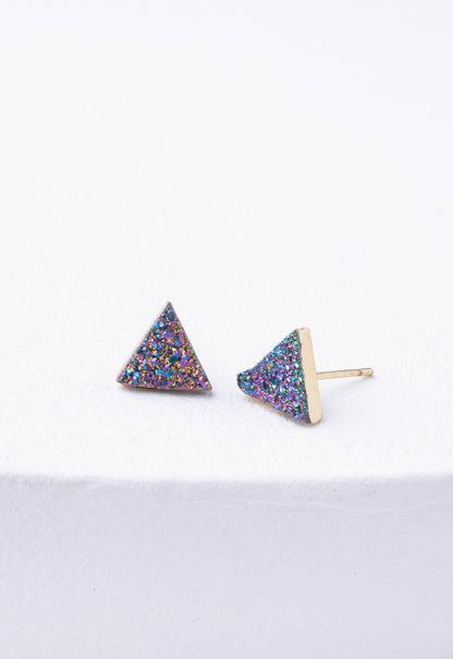 Kyra Multicolored Druzy Stud Earrings by Starfish Project