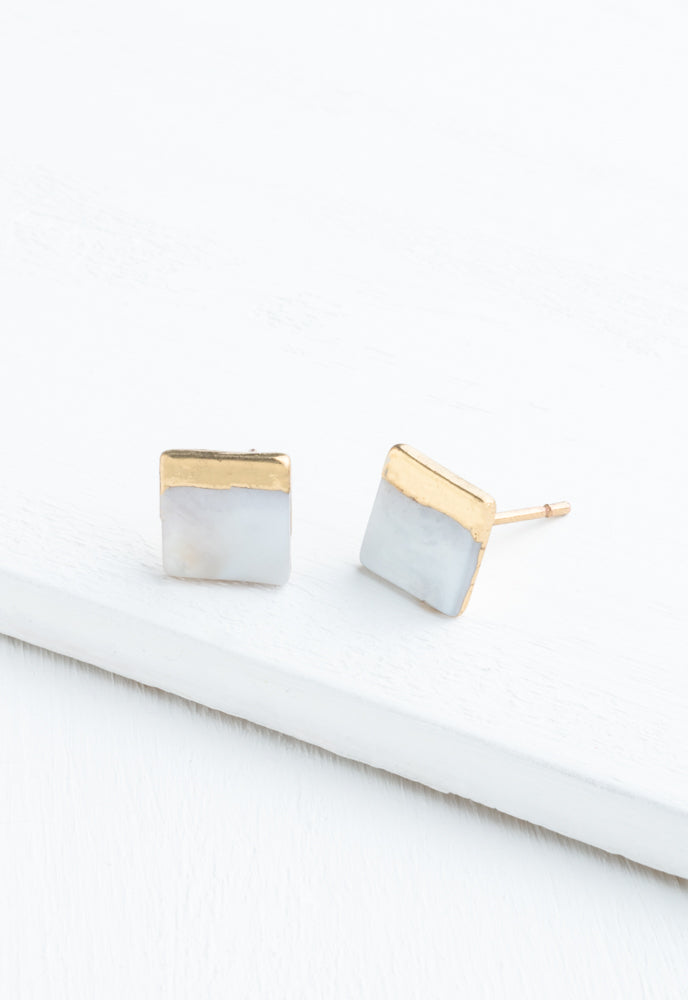 Kelly Mother of Pearl Stud Earrings by Starfish Project