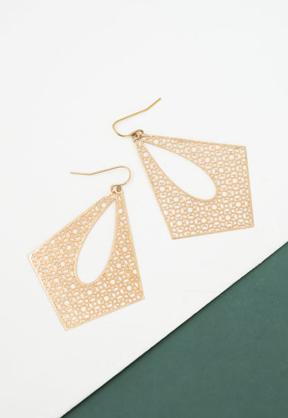 Everly Gold Filigree Dangle Earrings by Starfish Project