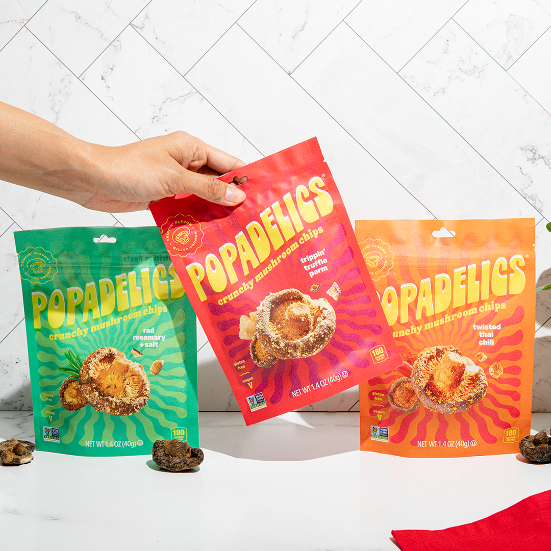 Popadelics Crunchy Mushroom Chips - Variety Pack by Popadelics