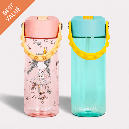 Elemental Splash 18oz Pop Bottle 2 Pack - Little Princess and Robin's Egg