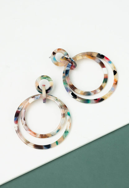 Margot Multicolored  Resin Dangle Earrings by Starfish Project