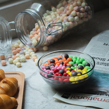 Colourful Rainbow Sugar Bowl Scented Candle