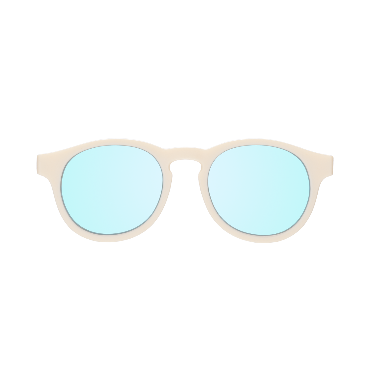 Sweet Cream Keyhole | Turquoise Blue Mirrored Lenses