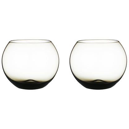 Berkware Colored Glasses - Luxurious and Elegant Smoke Colored Glassware - Set of 4