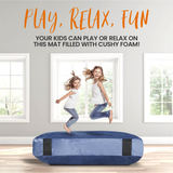 Cheer Collection Sensory Crash Pad Filled with Foam Blocks, Soft Foam Mat for Kids and Adults with Washable Cover, Giant Bean Bag with Vent Holes