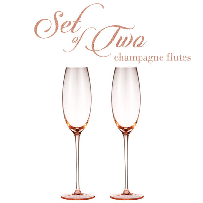 Berkware Luxurious and Elegant Sparkling Colored Glassware - Champagne Flutes