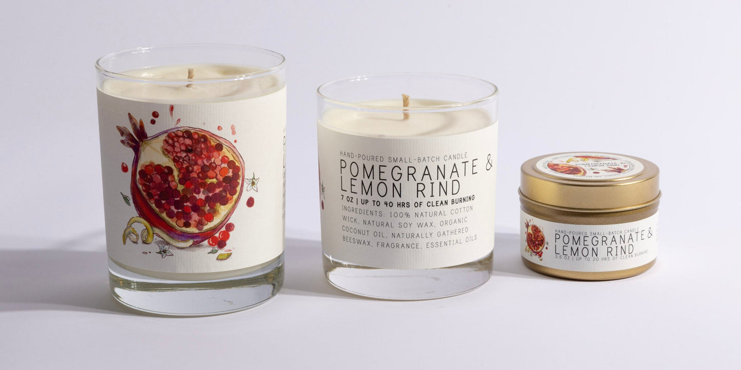 Pomegranate and Lemon Rind - Just Bee Candles