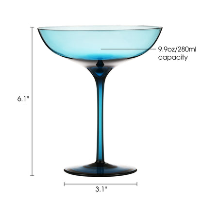 Berkware Set of 2 Luxurious and Elegant Coupe Cocktail Glass