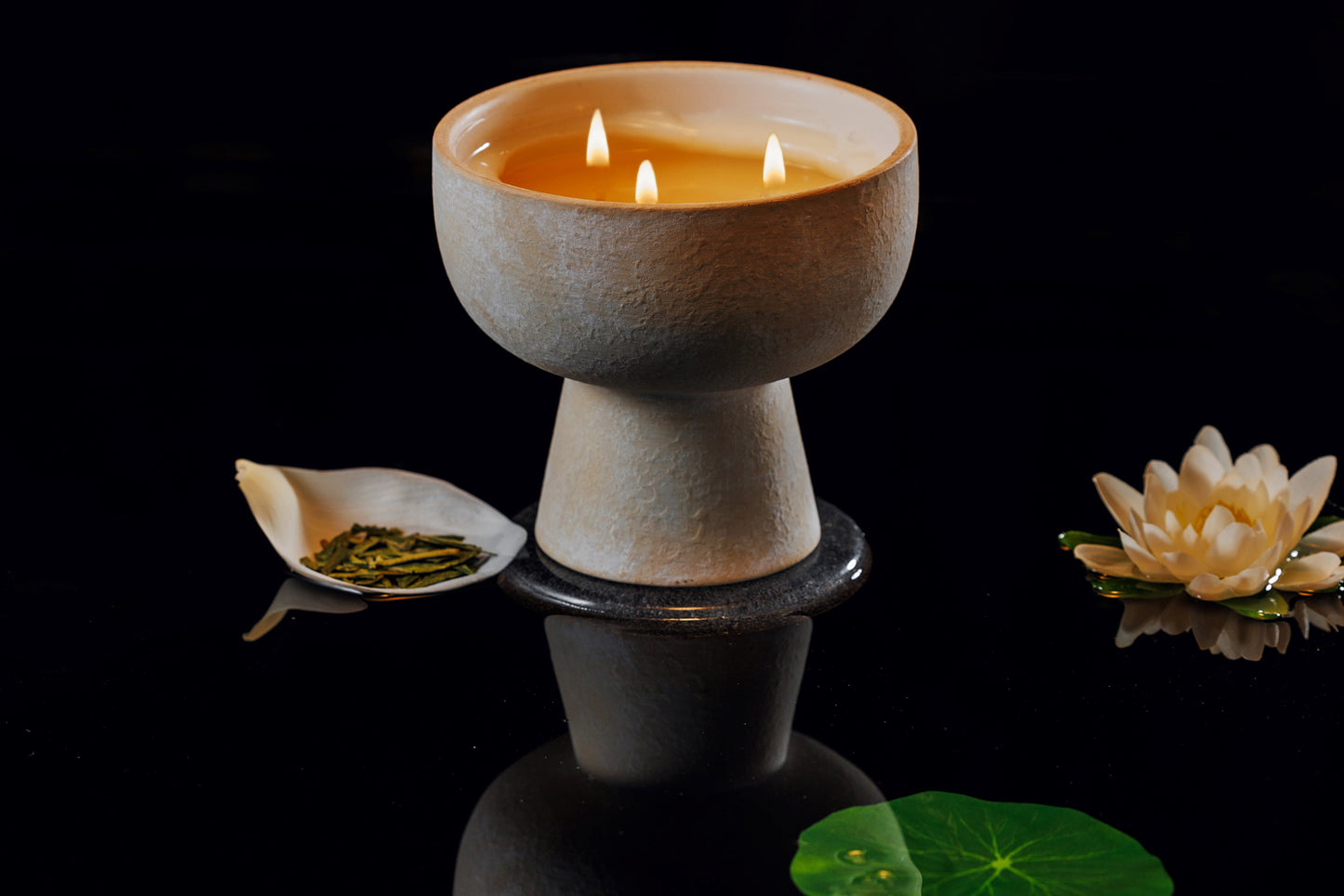 Balance - Ceramic Refillable Candle - White Lotus & Tea