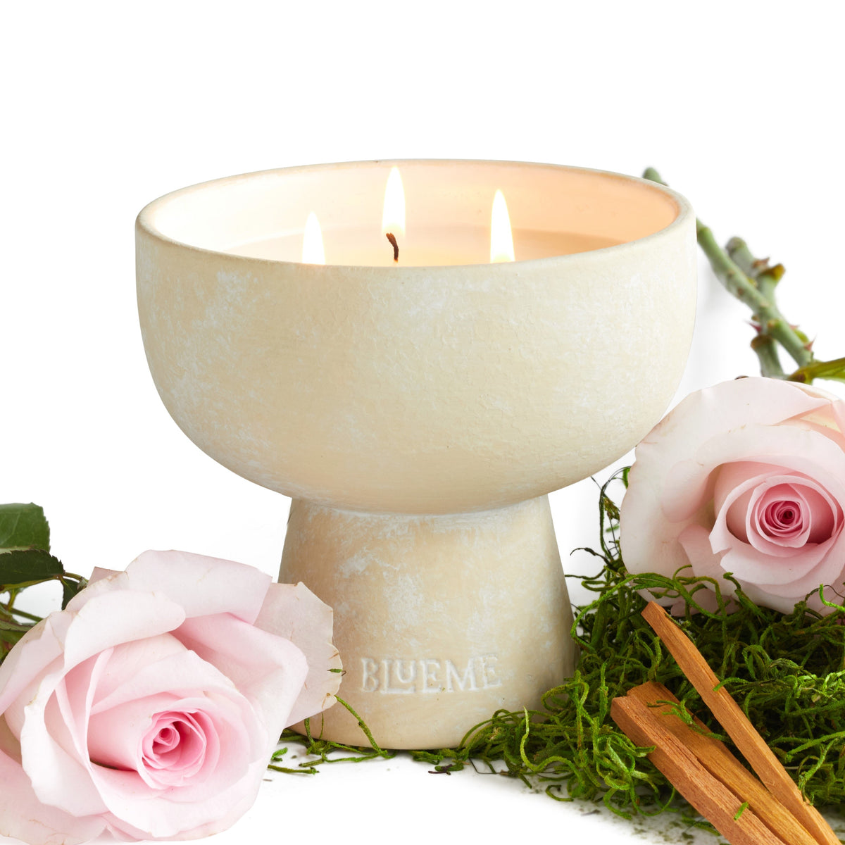 Romance - Ceramic Refillable Candle - Oakmoss & Sandalwood