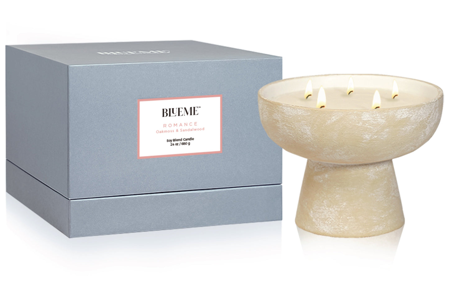 Romance - Ceramic Refillable Candle - Oakmoss & Sandalwood