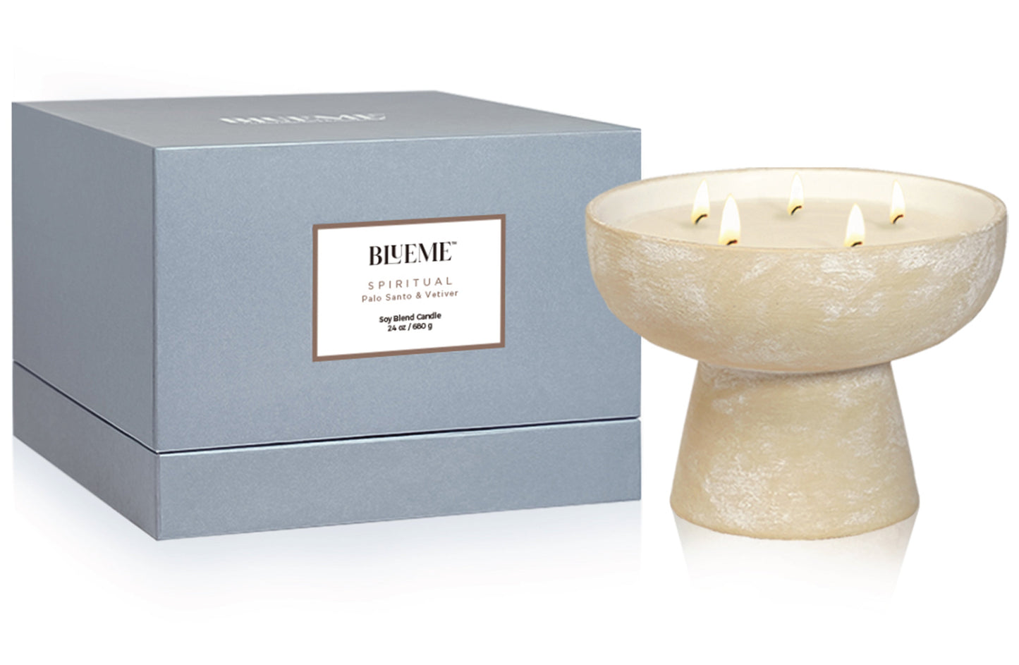 Spiritual - Ceramic Refillable Candle - Palo Santo & Vetiver