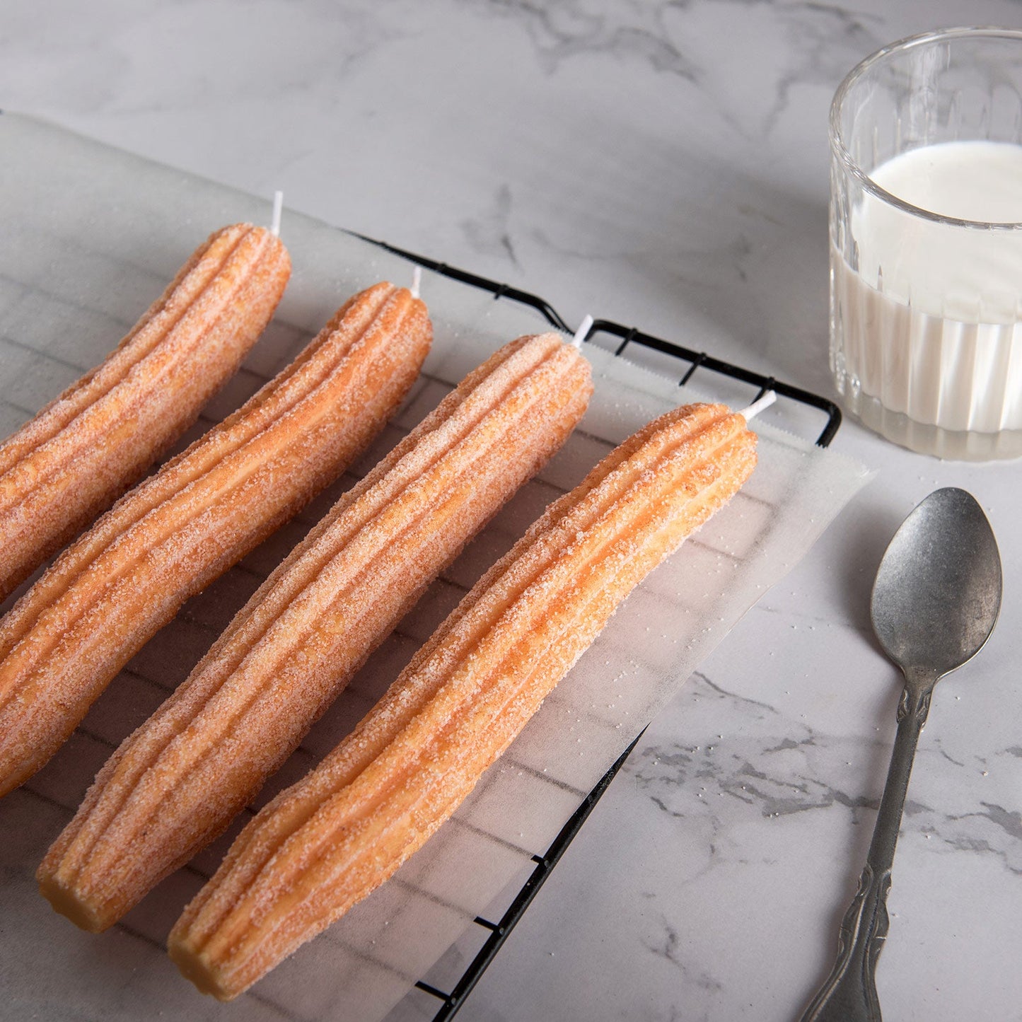 Churros Taper Scented Candles Set for Home Decoration Crafts Arts(2pcs/Pack)