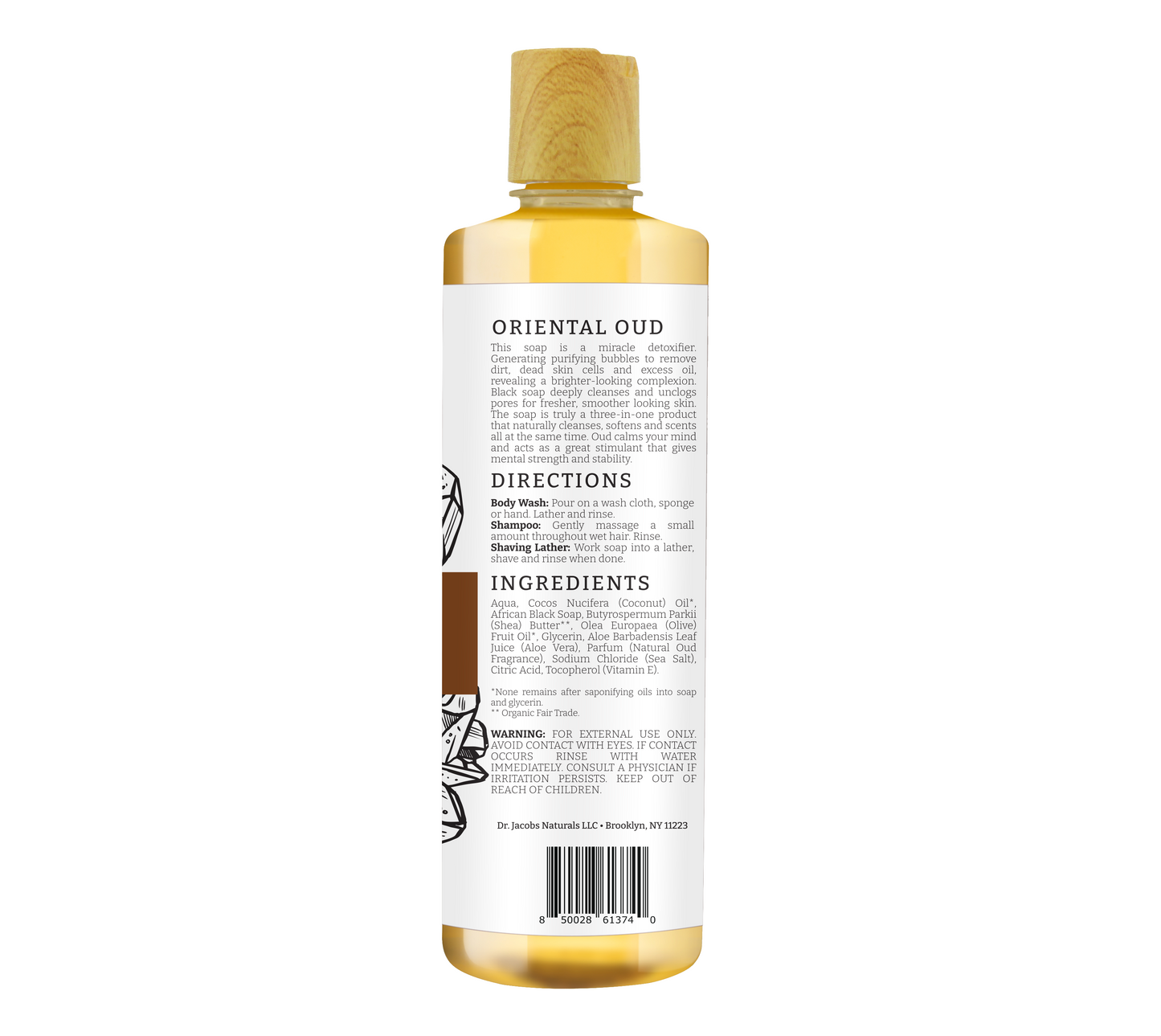 Black Soap Oriental Oud by Dr. Jacobs Naturals