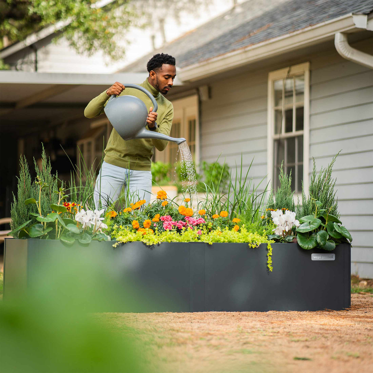 17" Tall Modern 27" x 83" Metal Raised Garden Bed