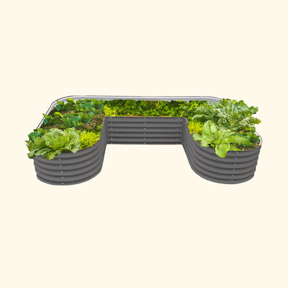 17" Tall U Shaped Raised Garden Bed Kit - Standard Size