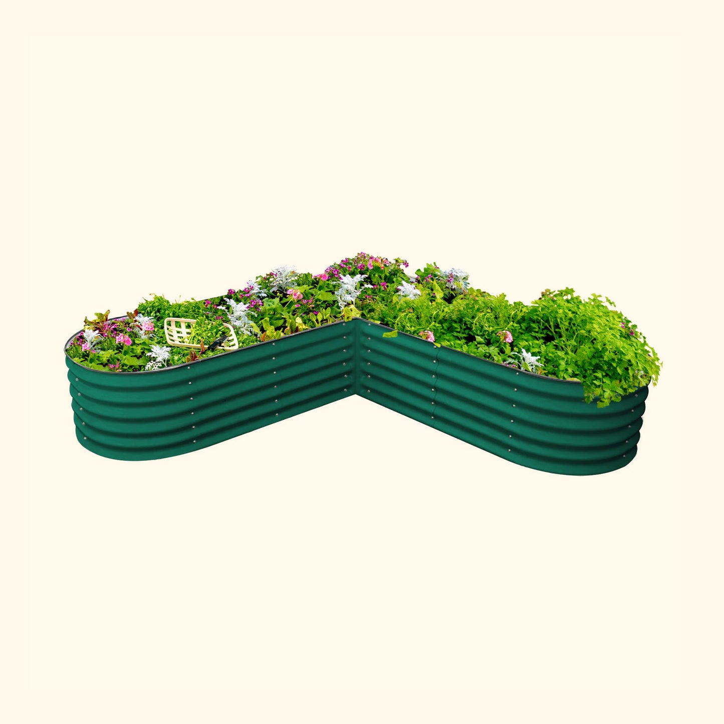 17" Tall L-Shaped Raised Garden Bed Kit - Large Size