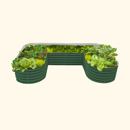 17" Tall U Shaped Raised Garden Bed Kit - Standard Size