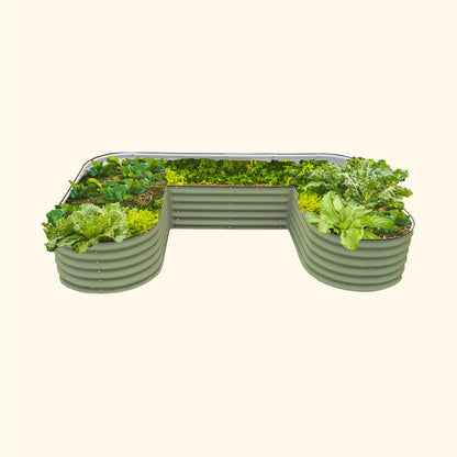 17" Tall U Shaped Raised Garden Bed Kit - Standard Size