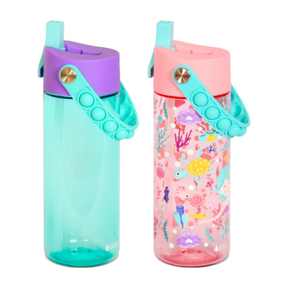 Elemental Splash 18oz Pop Bottle 2 Pack -  Mermaid and Robin's Egg